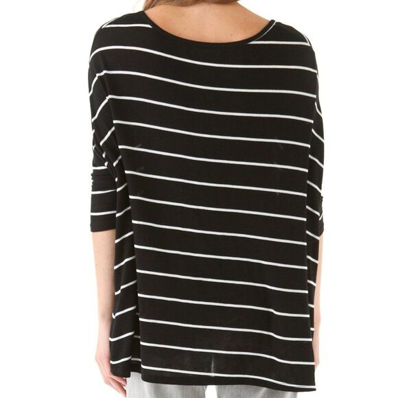 NATION LTD Black & White Striped ‘Monroe’ Oversized Knit Top One Size Fits Most - Picture 7 of 8
